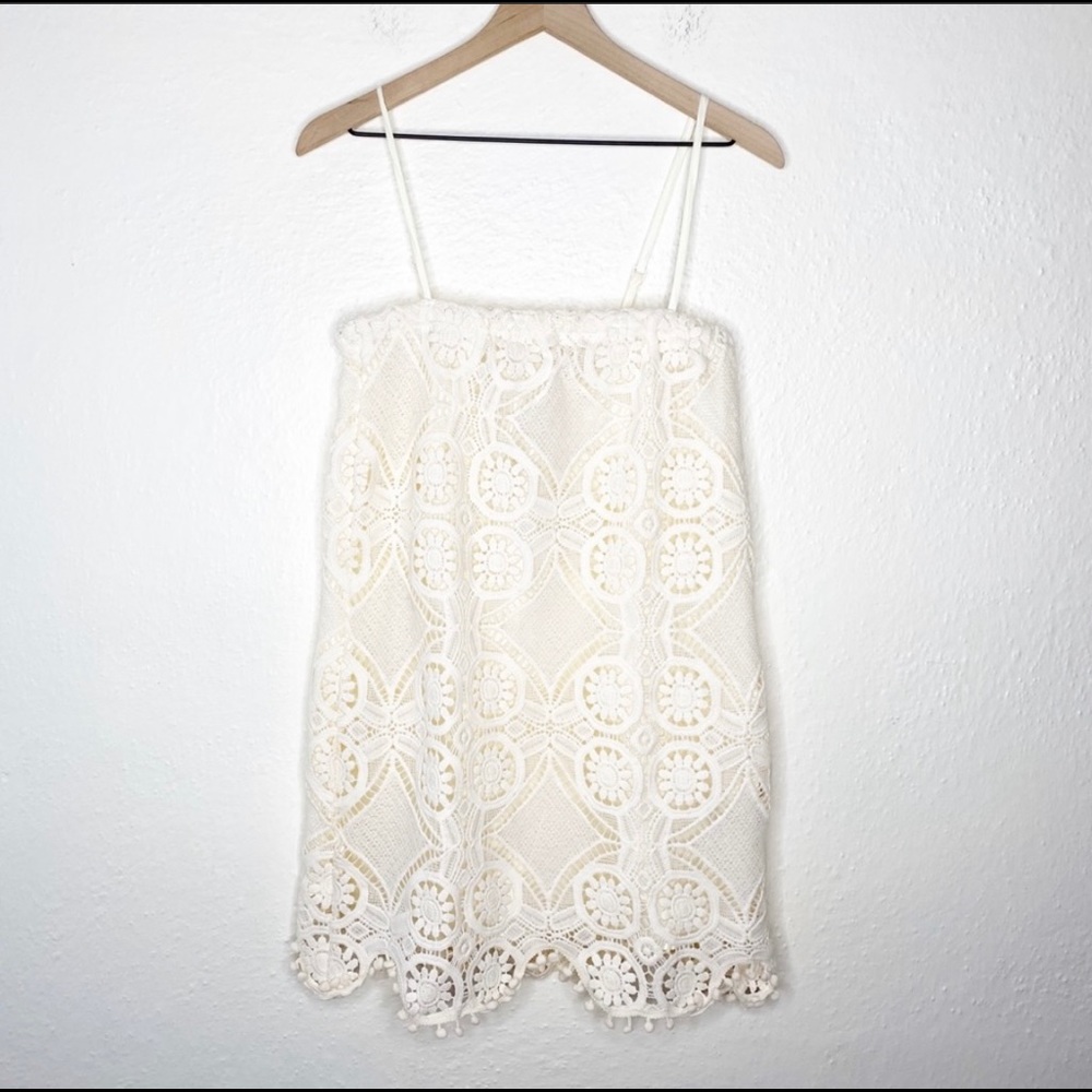 NWT Jack by BB Dakota Cream Lace Danna Mini Dress - Picture 2 of 5